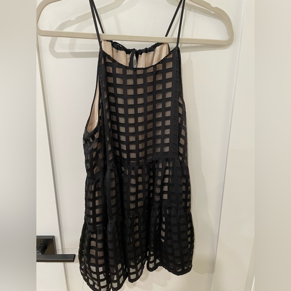 Black embellished tank